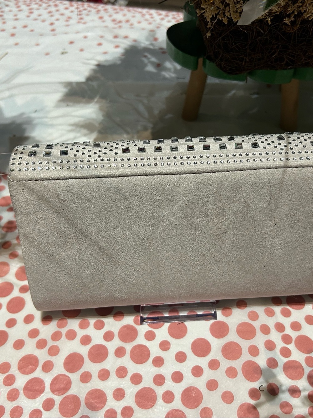 Kendall & James White Crystal-Embellished Evening Clutch - Picture 2 of 2